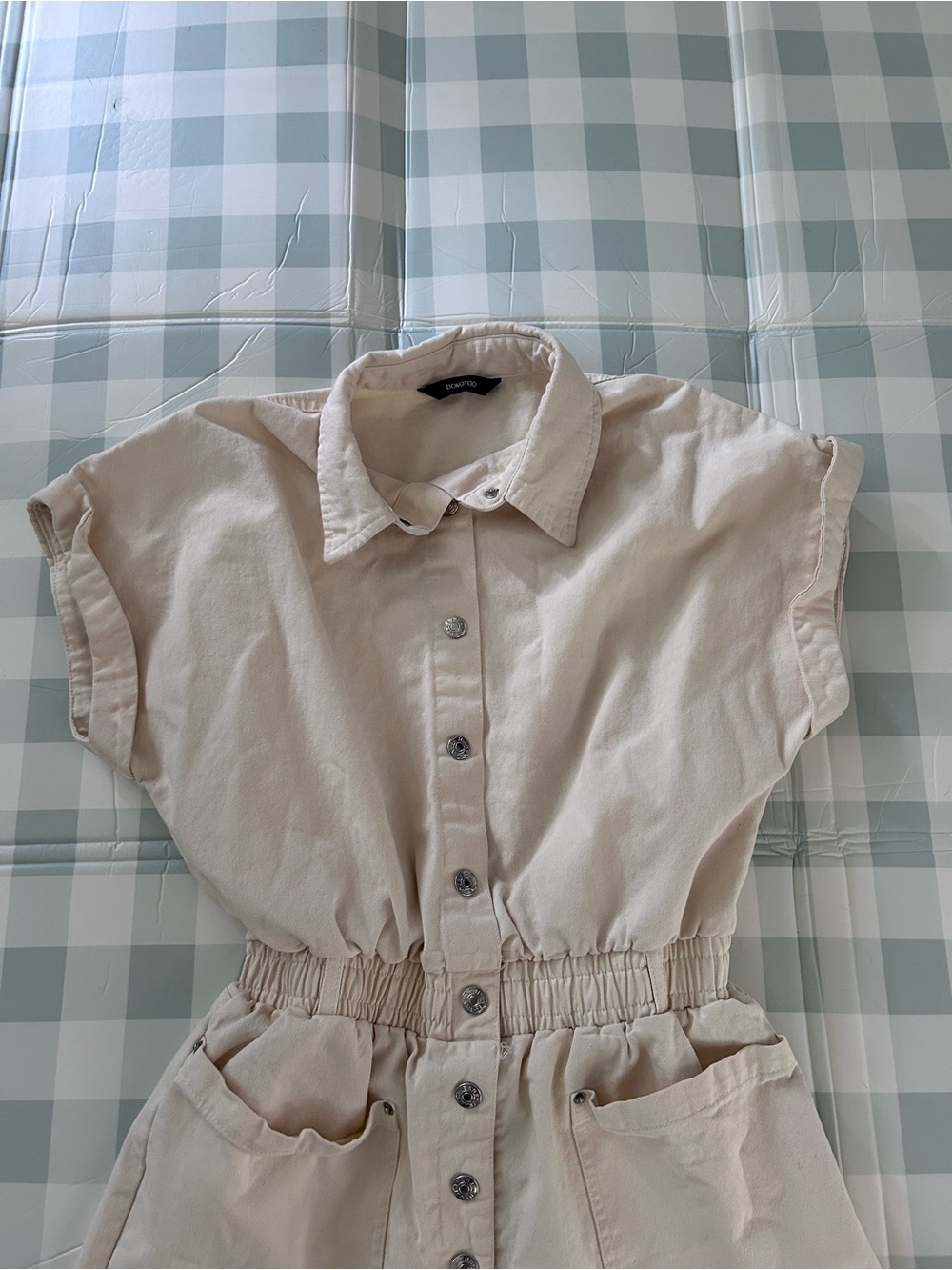 Button-Front Romper - Picture 2 of 8